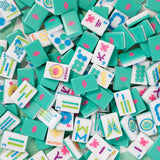 The Mahjong House The Brights! Teal House Tiles