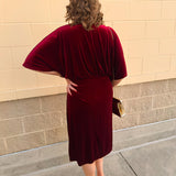 Yuletide Elegance Velvet Midi Dress