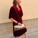 Yuletide Elegance Velvet Midi Dress