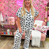 So Lovely Satin Bow Pajama Top