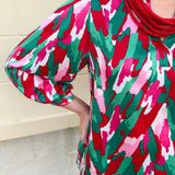 Holiday Bloom Abstract Top