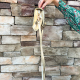 Golden Weave Luxe Crossbody Bag