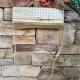 Golden Weave Luxe Crossbody Bag