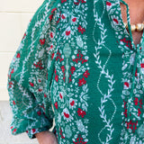 Evergreen Gala Floral Jacquard Dress