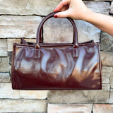 Chestnut Luxe Buckle Crossbody Bag