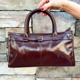 Chestnut Luxe Buckle Crossbody Bag