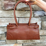 Mocha Grace Structured Crossbody Bag