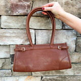 Mocha Grace Structured Crossbody Bag