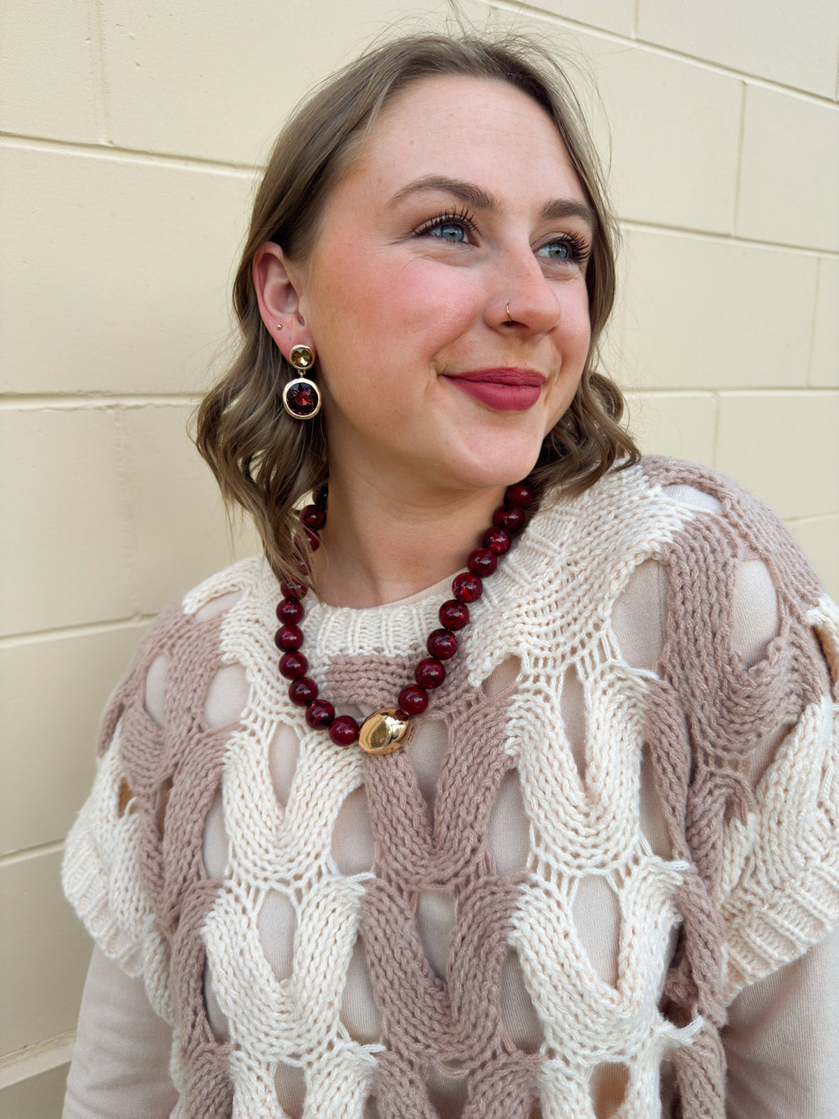 Golden Amber Drop Earrings