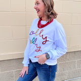 Holly Jolly Tinsel Crewneck Sweatshirt
