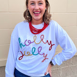Holly Jolly Tinsel Crewneck Sweatshirt