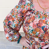 The Marigold Haven Floral Midi Dress