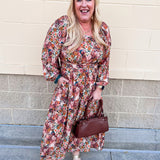 The Marigold Haven Floral Midi Dress