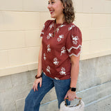 The Meadow Grace Embroidered Top