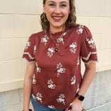 The Meadow Grace Embroidered Top