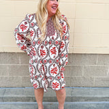 The Harvest Muse Printed Mini Dress