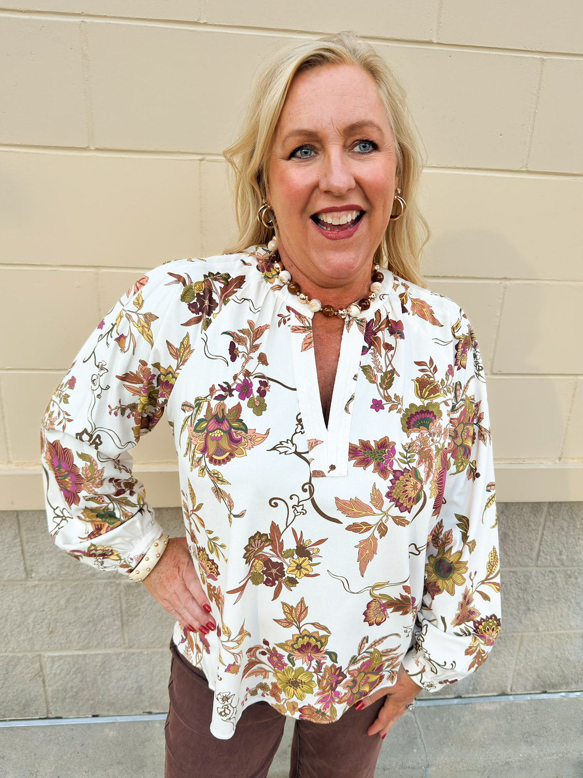 Autumn Solstice V-Neck Top