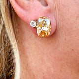 [Sorrelli] Nia Oval Stud Earrings Dark Champagne