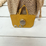 Hand painted tote bag needle minder