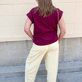 Timeless Ease Cap Sleeve Top in Cabernet