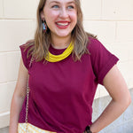 cabernet cap sleeve tee