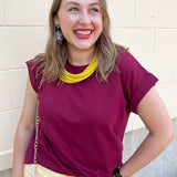 cabernet cap sleeve tee