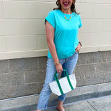 Timeless Ease Cap Sleeve Top in Mint