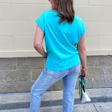 Timeless Ease Cap Sleeve Top in Mint