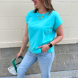 Timeless Ease Cap Sleeve Top in Mint
