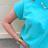 Timeless Ease Cap Sleeve Top in Mint