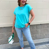 Timeless Ease Cap Sleeve Top in Mint