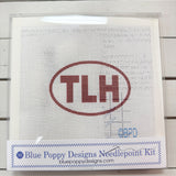 Travel Code Needlepoint Kit - Garnet TLH- The Pink Pineapple 850