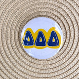 Tri Delta Blue Bubble Letters Button Pin- The Pink Pineapple 850