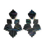 Michelle - Black Iridescent Earrings