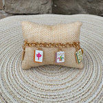 Wanna Mahj?! Enamel Charm Bracelet in Pastel Mutli - The Pink Pineapple 850