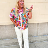 Wildly in Bloom Button Down Top