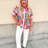 Wildly in Bloom Button Down Top