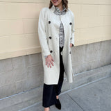 Winter Whisper Double-Collared Coat in Cream