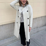 Winter Whisper Double-Collared Coat in Cream