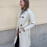 Winter Whisper Double-Collared Coat in Cream