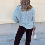  Z Supply River Plaid Button Up in Emerald Cove