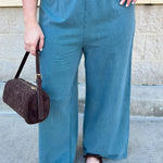 [Z Supply] Scout Jersey Crop Flare Pant in Emerald Cove