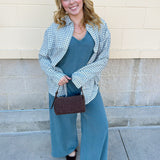[Z Supply] Scout Jersey Crop Flare Pant in Emerald Cove