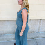  Z Supply Sloane V-Neck Top in Emerald Cove