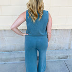  Z Supply Sloane V-Neck Top in Emerald Cove