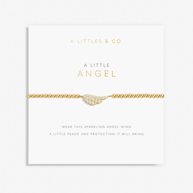 A Little 'Angel' Bracelet in Gold - Tone Plating - The Pink Pineapple 850