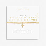 A Little 'Blessed To Have A Friend Like You' Bracelet in Gold - Tone Plating - The Pink Pineapple 850