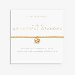 A Little 'Wonderful Grandma' Bracelet in Gold - Tone Plating - The Pink Pineapple 850