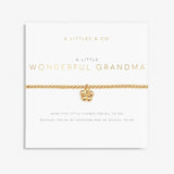 A Little 'Wonderful Grandma' Bracelet in Gold - Tone Plating - The Pink Pineapple 850