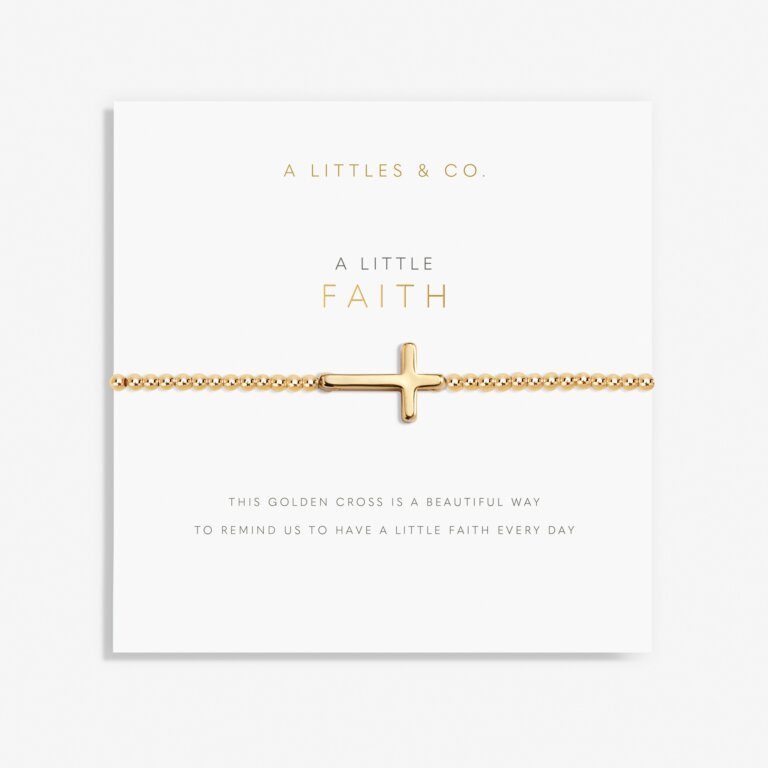 [A Littles & Co] 'Faith' Bracelet in Gold - Tone Plating - The Pink Pineapple 850